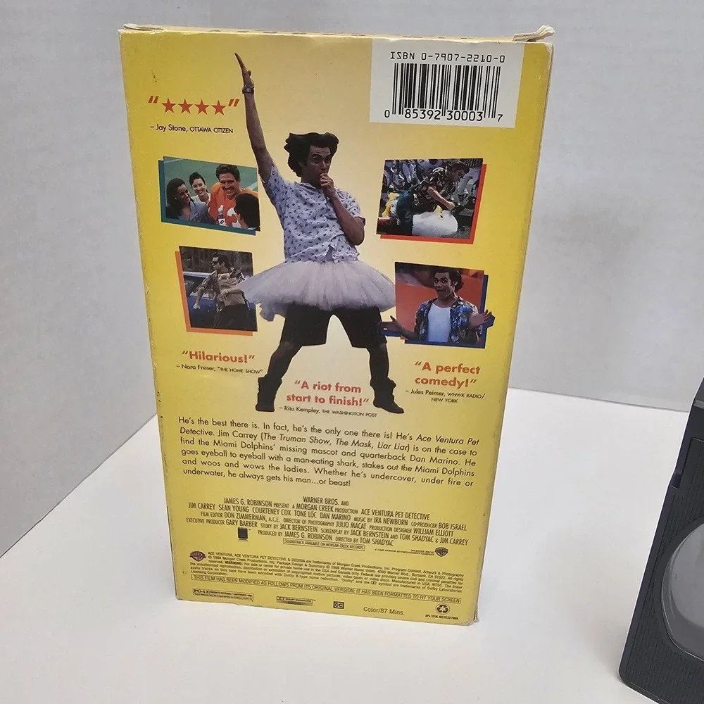 Vintage Vhs Ace Ventura Pet Detective Warner Bros Hits‎ Version